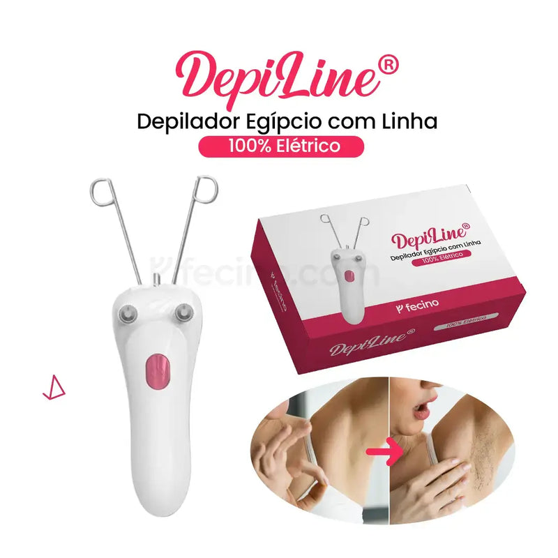 DepiLine® - Depilador Egípcio com Linha 100% Elétrico Recarga USB (Kit Completo)