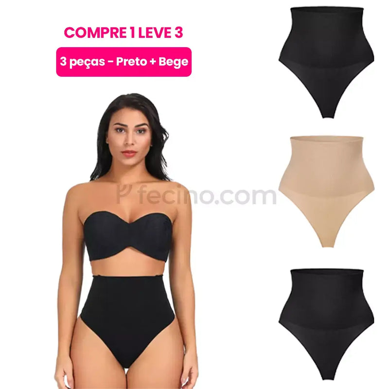 Midéli® - Calcinha Modeladora Comprime a Barriga Não Enrola (Compre 1, Leve 3)