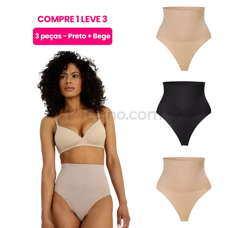 Midéli® - Calcinha Modeladora Comprime a Barriga Não Enrola (Compre 1, Leve 3)