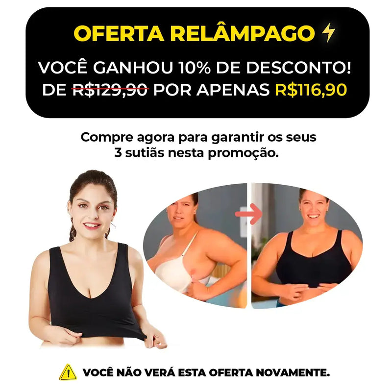 Milanna™ - Sutiã Modelador Sustenta os Seios e Esconde as Gordurinhas (Compre 1, Leve 3)