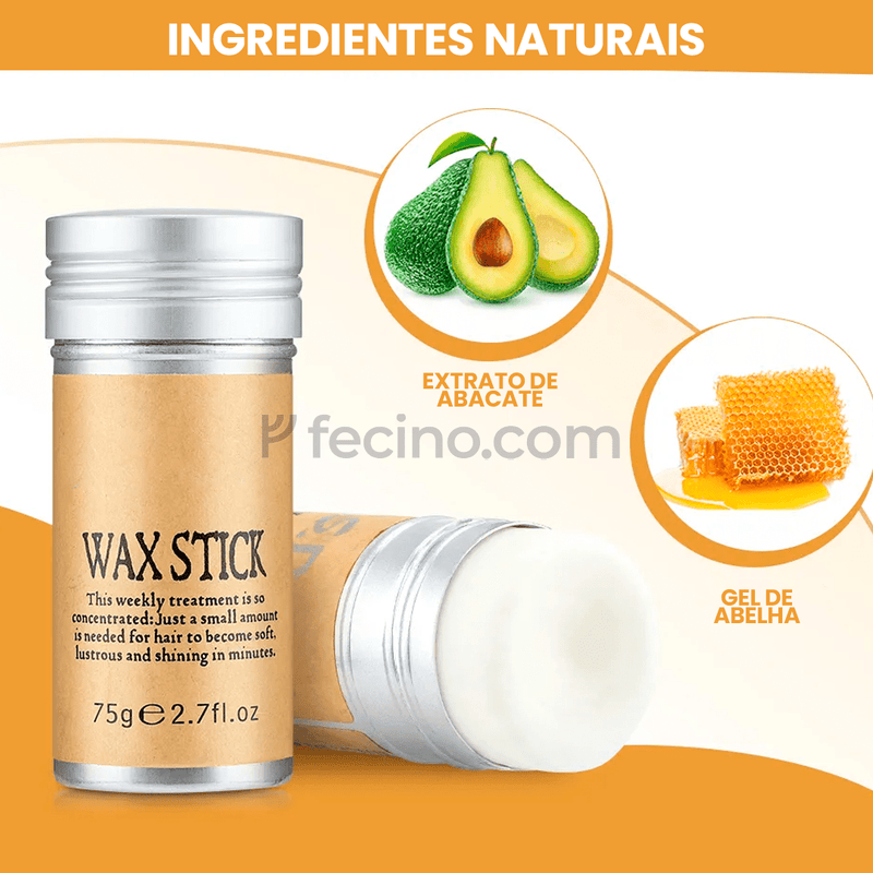 WaxStick™ - Finalizador para Cabelo Anti Frizz 100% Natural (Compre 1, Leve 2)