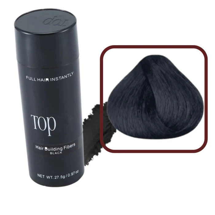 TopHair® - Spray de Fibras de Cabelo em Pó Cobre Toda Calvície (Kit Completo)